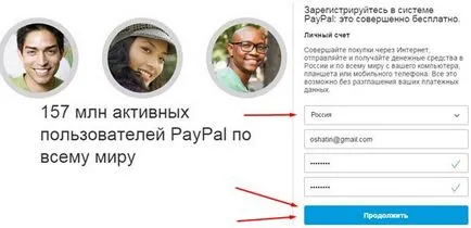 Înregistrează-te paypal portofel