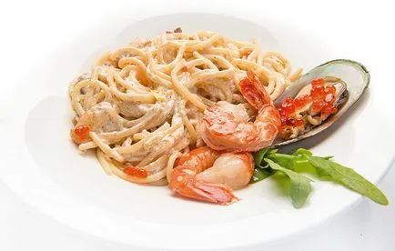 Rețete de spaghete cu fructe de mare, secrete și ingrediente alegere