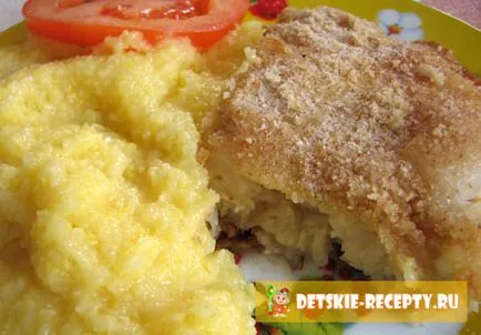 Fish rakott a gyermekek óvodai (recept fotó), gyermek receptek, konyha