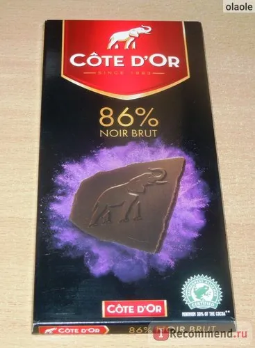 Csokoládé Cote d vagy noir brut 86% - „ha nem tetszik étcsokoládé, talán csak nem