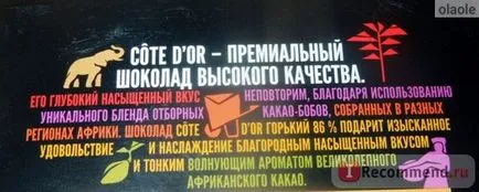 Ciocolata Coasta sau Noir 86% brut - „dacă nu vă place ciocolata neagra, poate că pur și simplu nu