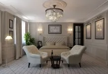 Dormitor în stil modern clasic fotografie, design interior, video, mobilier american 2017
