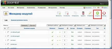 Létrehozása bannerek helyek joomla technológia (1 joomla