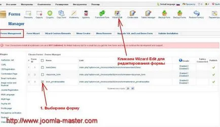 Crearea de formulare folosind ChronoForms