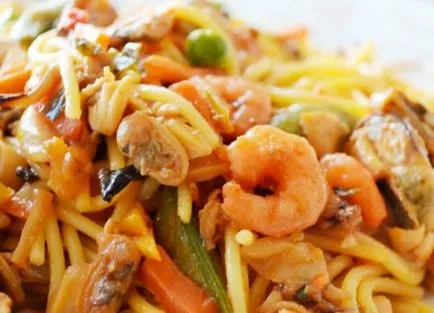 spaghete de casă cu fructe de mare retete