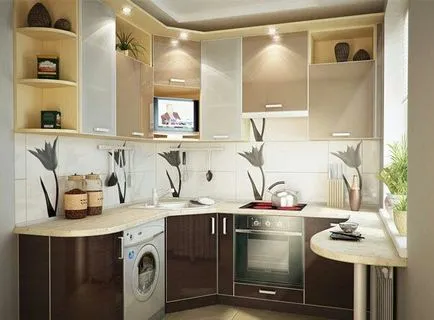 Modern konyha tervezés Hruscsov Fotó - ajánlásokat regisztráció