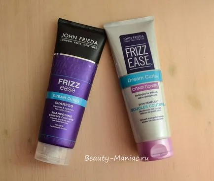 Eszközök a fürtök john Frieda Frizz enyhíteni sampon, kondicionáló és spray, szépség-mániás, blog