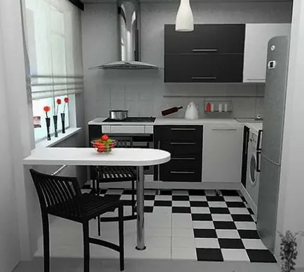 Modern konyha tervezés Hruscsov Fotó - ajánlásokat regisztráció