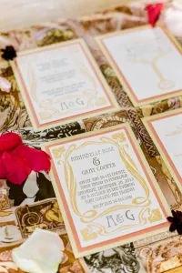 Invitatie de nunta Art Deco