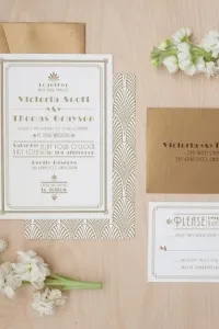 Invitatie de nunta Art Deco