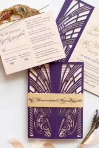 Invitatie de nunta Art Deco