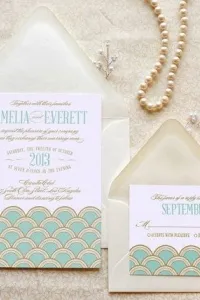 Invitatie de nunta Art Deco