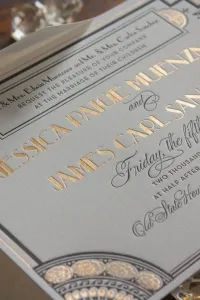 Invitatie de nunta Art Deco