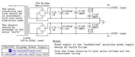 Reakcióvázlat 30 Watt audio erősítővel