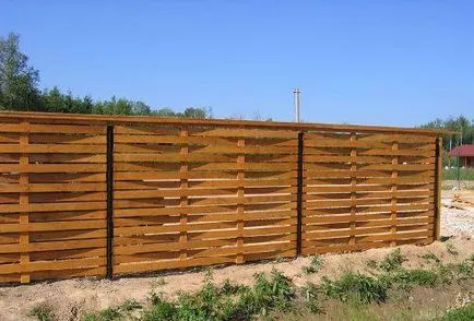 Ограда изтъкан от дъски - снимка есе, как да се направи тъкани ограда с ръцете си
