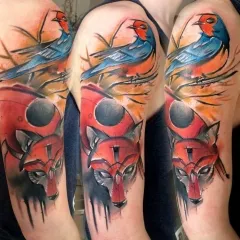 Fox татуировка - което означава, татуировка скици и снимки