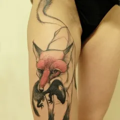 Fox tatuaj - ceea ce înseamnă schițe tatuaj și fotografii