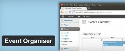 evenimente din calendar plugin Wordpress