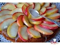 Apple torta mázas gyümölcs