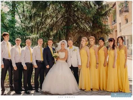 nunta galben strălucitor Alena Maksim dragoste de vacanță culori și soare