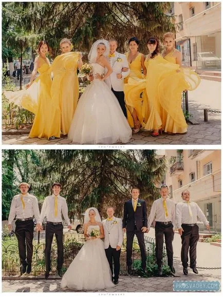 nunta galben strălucitor Alena Maksim dragoste de vacanță culori și soare