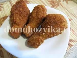 Pörkölt csirkecomb rántott-recept egy fotó