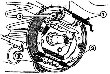 Înlocuirea plăcuțelor de frână spate Daewoo Matiz