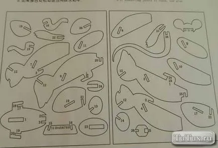 Szórakoztató 3D puzzle fa ló kivitelező áramköri szerelvényből