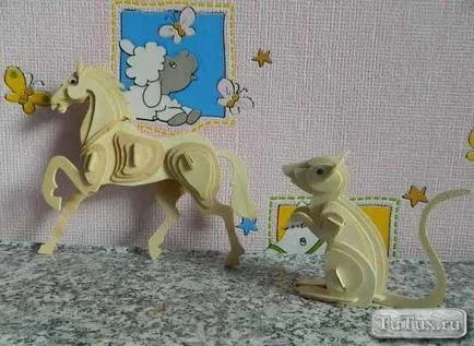 Szórakoztató 3D puzzle fa ló kivitelező áramköri szerelvényből