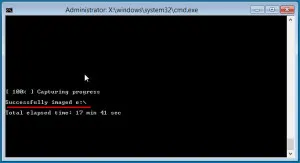 Заснемане и запишете изображението на системен диск, използвайки imagex полезност