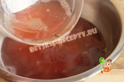 Jelly на ягоди (пресни или замразени), рецептата със снимка, рецепти за деца, кухня