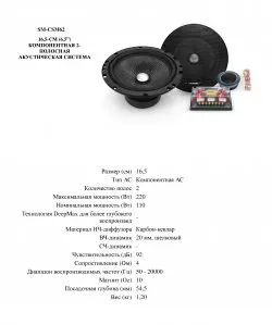 Format hangszórók tqwp (kúpos negyed hullám csövek) az autó audio SoundMAX SM-csm62 -