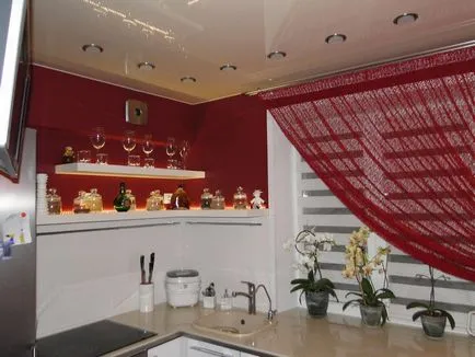 Culorile Maroon bucătărie, combinații de culori, stil, fotografie, design de bucătărie, design interior, reparații, fotografii