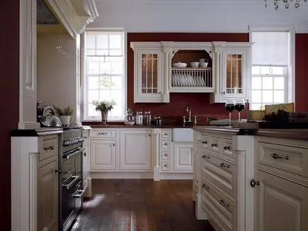 Maroon bucătărie tendințele cele mai actuale în fotografii de interior