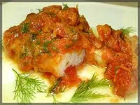 Начало готвене - риба яхния в доматен сос