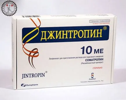 Dzhintropin (Jintropin) használati utasítás, amellyel össze, mellékhatások és hatások,