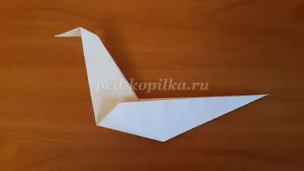 Békegalamb a művészet origami szakaszokban