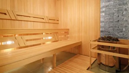 Ce materiale decora sauna interior