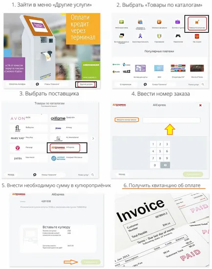 Как да платите поръчка в aliekspress чрез терминал