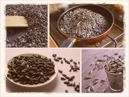 Как да се изпържи на семена от слънчоглед в тиган със сол, животът в детайли