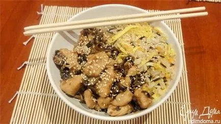 Főzni hibachi csirke (a teriyaki szósz) recept egy fotó