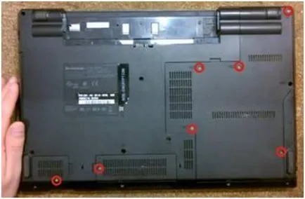 Hogyan szétszedni laptop Lenovo ThinkPad SL510 (lenovo IBM ThinkPad SL510 szétszerelés)