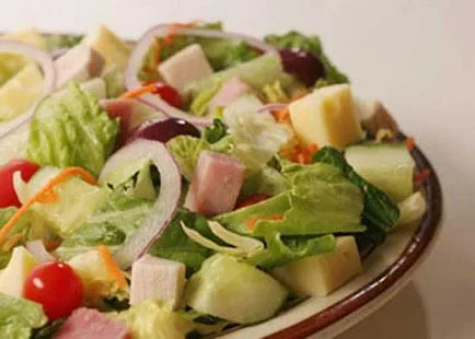 6 Változatok főzés sonka saláta, ekskyl