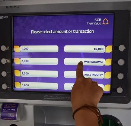 Hogyan pénzt egy ATM Thaiföldön