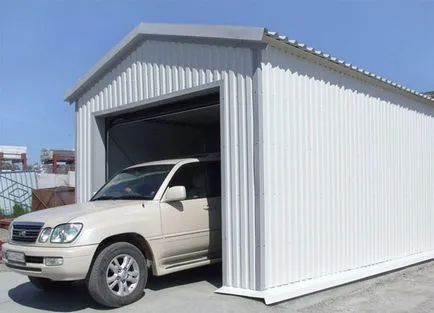 Покривът на гаража на вълнообразен покрив, устройство и ремонт