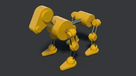 Animație câine-robot de (Partea №1) - blender 3d