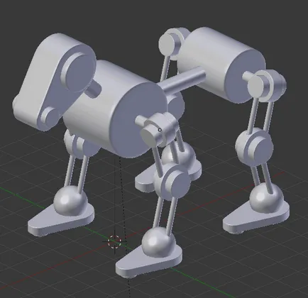 Animație câine-robot de (Partea №1) - blender 3d