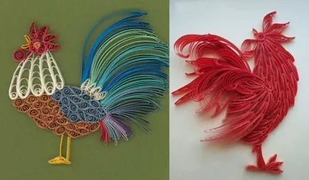 Quilling-Crafts új 2017 kötet kakas, képeslapok, karácsonyfák