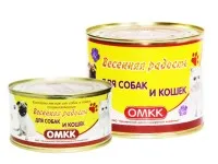 JSC „Orsha húsfeldolgozó üzem” - konzerveket kutyáknak és macskáknak „Polkan”