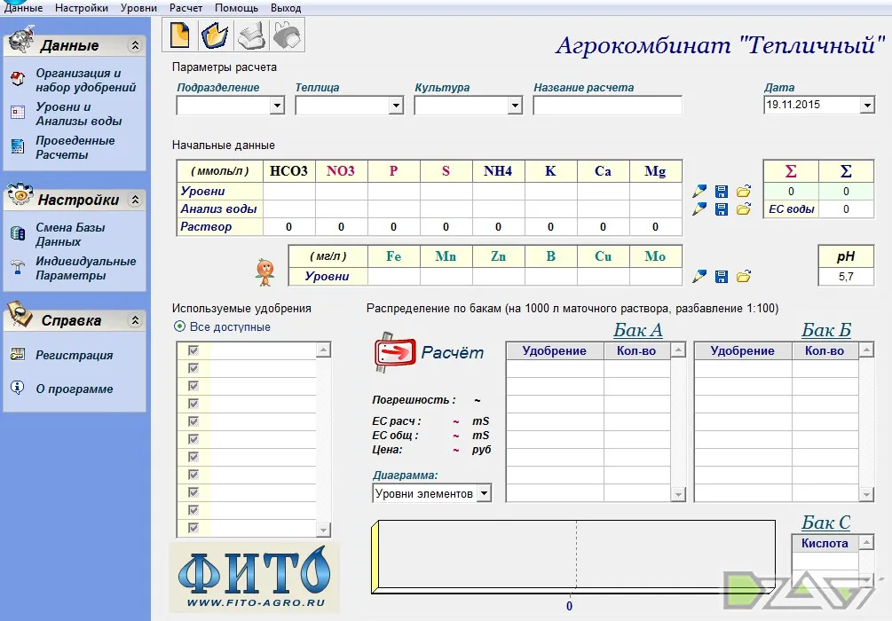 Преглед NPK калкулатори